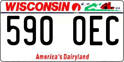 WI license plate 590OEC