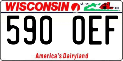 WI license plate 590OEF