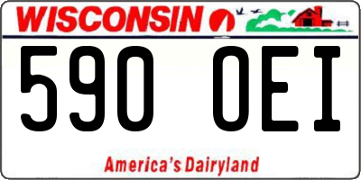 WI license plate 590OEI