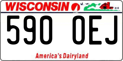 WI license plate 590OEJ