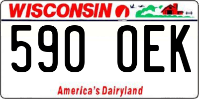 WI license plate 590OEK