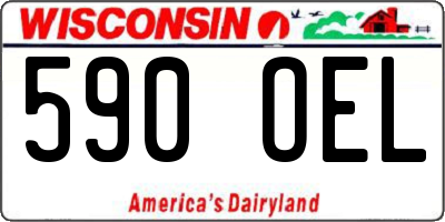 WI license plate 590OEL