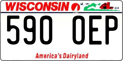 WI license plate 590OEP