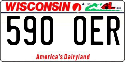 WI license plate 590OER