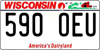 WI license plate 590OEU