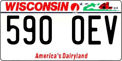 WI license plate 590OEV