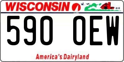 WI license plate 590OEW