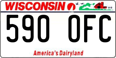 WI license plate 590OFC