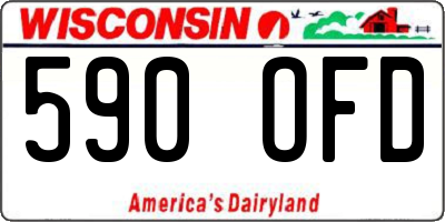 WI license plate 590OFD