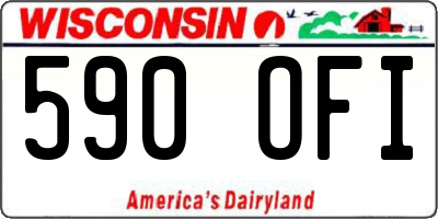 WI license plate 590OFI