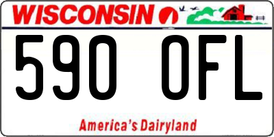 WI license plate 590OFL