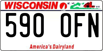 WI license plate 590OFN