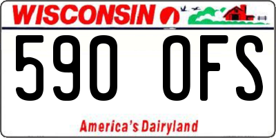 WI license plate 590OFS
