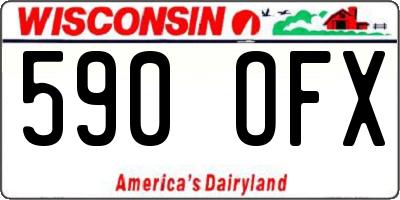WI license plate 590OFX
