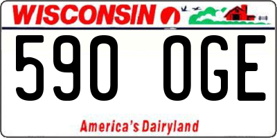 WI license plate 590OGE
