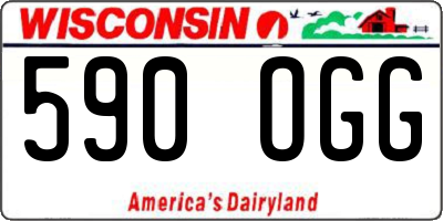 WI license plate 590OGG