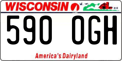 WI license plate 590OGH
