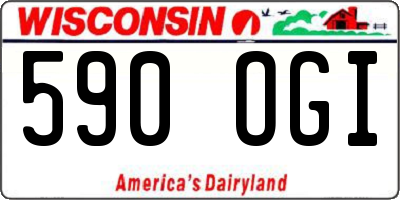 WI license plate 590OGI