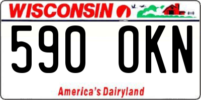 WI license plate 590OKN
