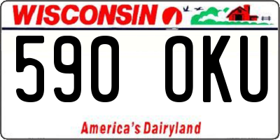 WI license plate 590OKU