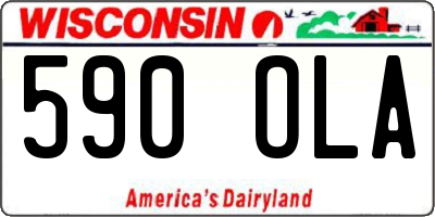 WI license plate 590OLA