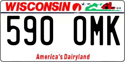 WI license plate 590OMK