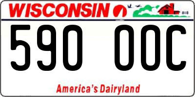WI license plate 590OOC