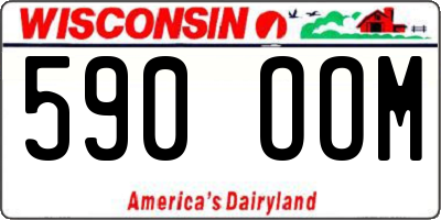 WI license plate 590OOM