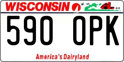 WI license plate 590OPK