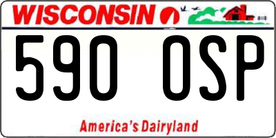WI license plate 590OSP