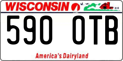 WI license plate 590OTB