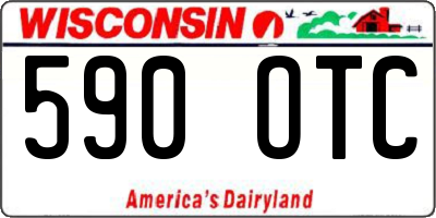 WI license plate 590OTC