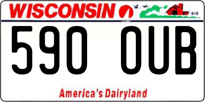 WI license plate 590OUB
