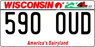 WI license plate 590OUD