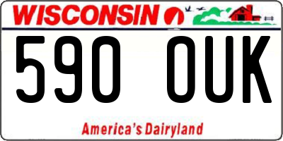 WI license plate 590OUK