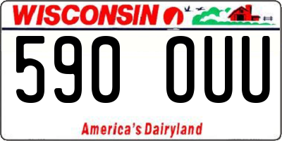 WI license plate 590OUU