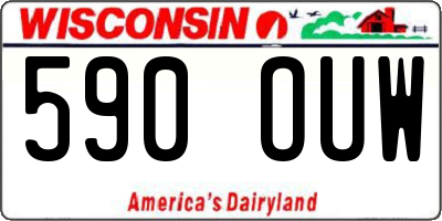 WI license plate 590OUW