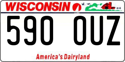 WI license plate 590OUZ