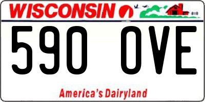 WI license plate 590OVE