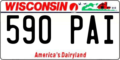 WI license plate 590PAI