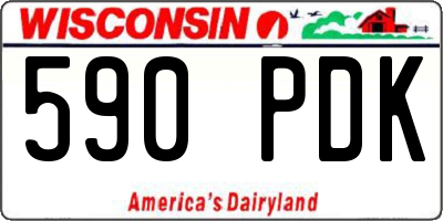 WI license plate 590PDK