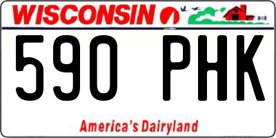 WI license plate 590PHK