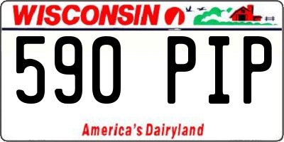 WI license plate 590PIP