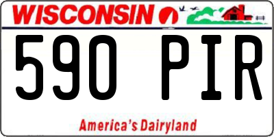 WI license plate 590PIR