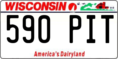 WI license plate 590PIT