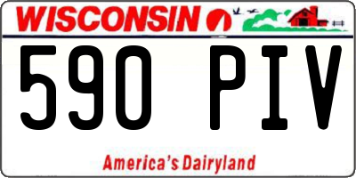 WI license plate 590PIV