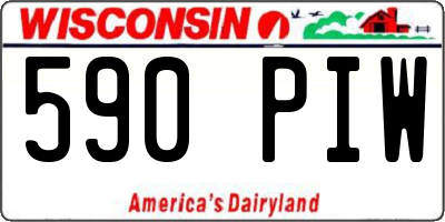 WI license plate 590PIW