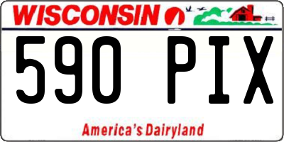 WI license plate 590PIX