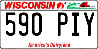 WI license plate 590PIY