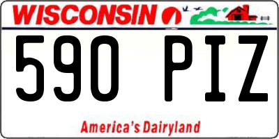 WI license plate 590PIZ